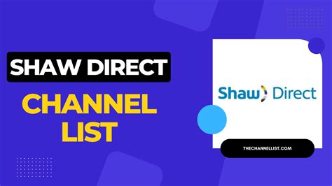 shawdirect chanel demo|shaw direct tv channels.